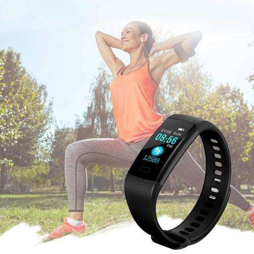 Smart Band with Heart Rate Monitor Y5 Black