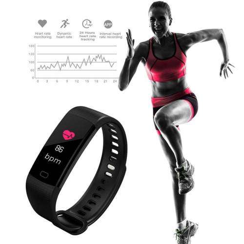 Smart Band with Heart Rate Monitor Y5 Black