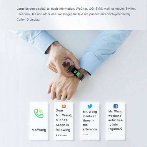 Smart Band with Heart Rate Monitor Y5 Black