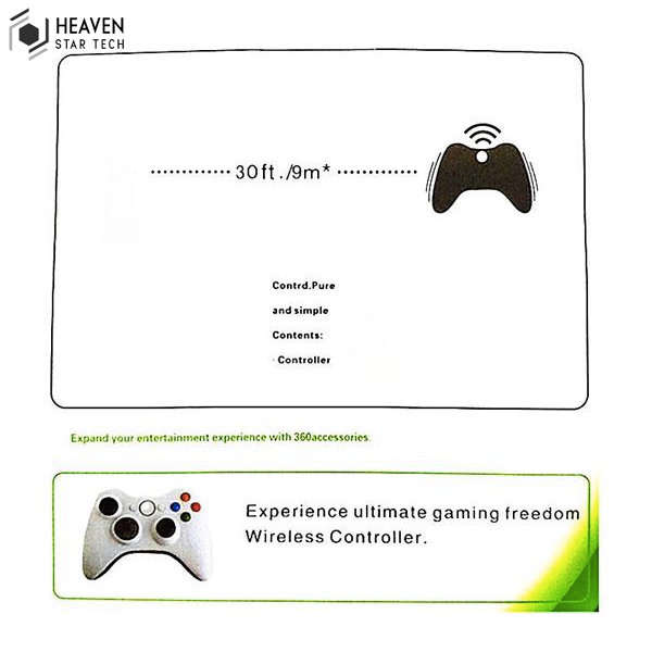 WIRELESS JOYSTICK FOR X-BOX 360 Controller Black | Heaven Star Tech®