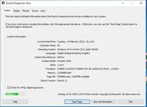 Dell Precision 5530 8th i7 Generation 32GB RAM