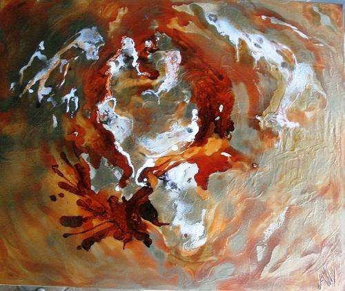 ORIGINAL OIL PAINTING. "ABSTRACT" BY ALLY