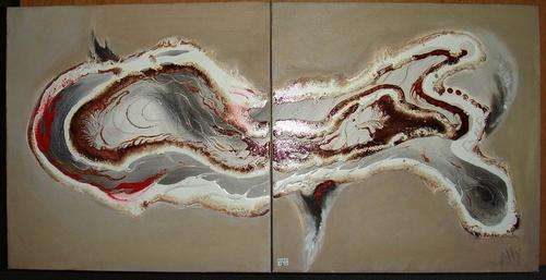 Original " Abstract " By South African artist Ally