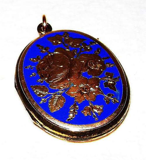 9ct Gold & Enamel Locket