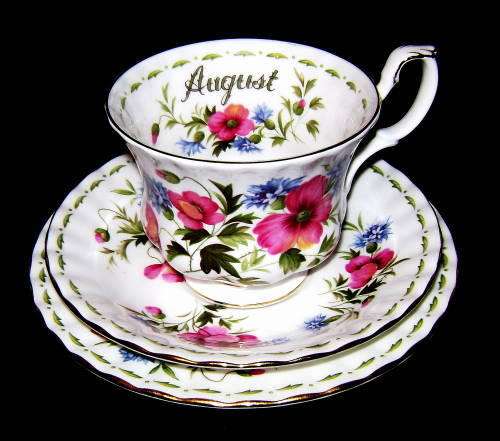 Royal Albert ( Flowers of The Month ) Mint Trio - AUGUST
