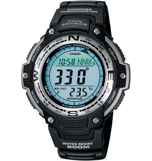Casio Men's SGW100-1V Digital Compass Twin Sensor Sport Watch