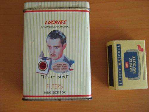 Old Lucky Strike cigarette tin