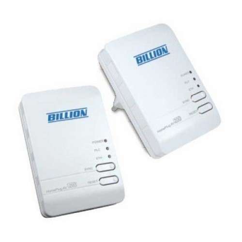 Billion Home Plugs - Bundle (2 x 2073 R2) - WALL MOUNTED 200MBPS HOMEPLUG 1 ETHERNET PORT