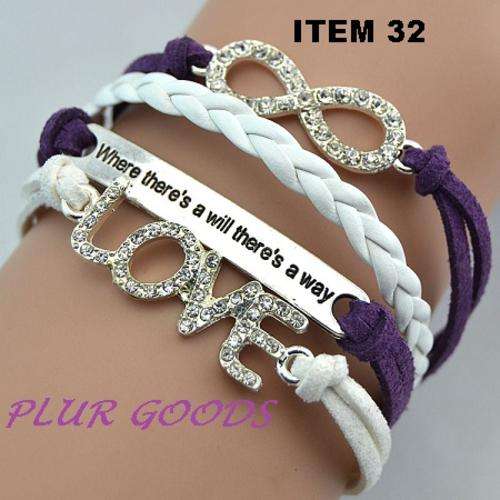 Exquisite Infinity Bracelet with Rhinestones