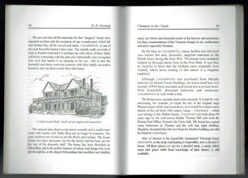 Chimneys in the Clouds: Settler homes of the Natal Midlands