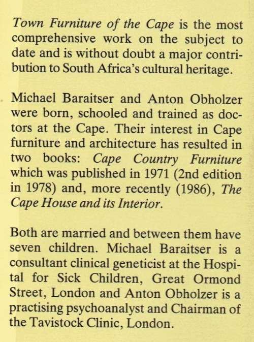 Town Furniture of the Cape