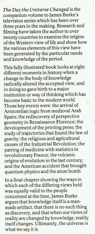The Day the Universe Changed (BBC) History of ideogical innovation in Western World
