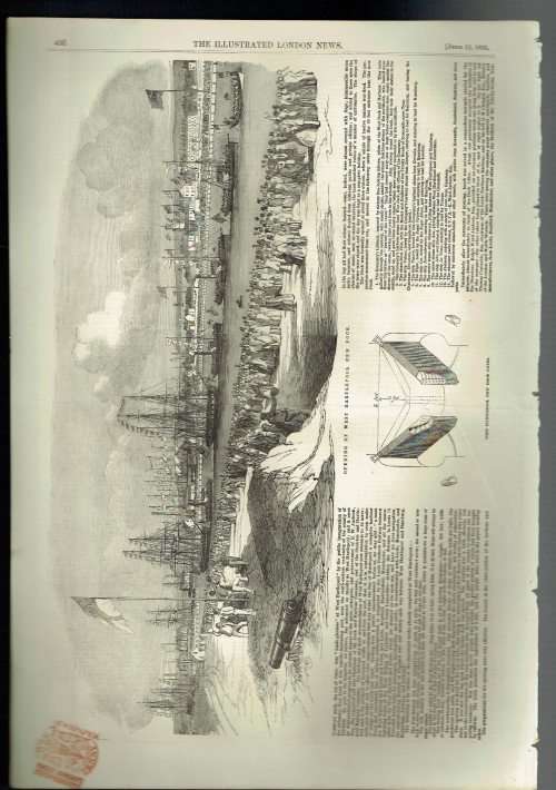 Illustrated London News. 100 loose leaves illustrated with superb original wood-engravings. 1850s