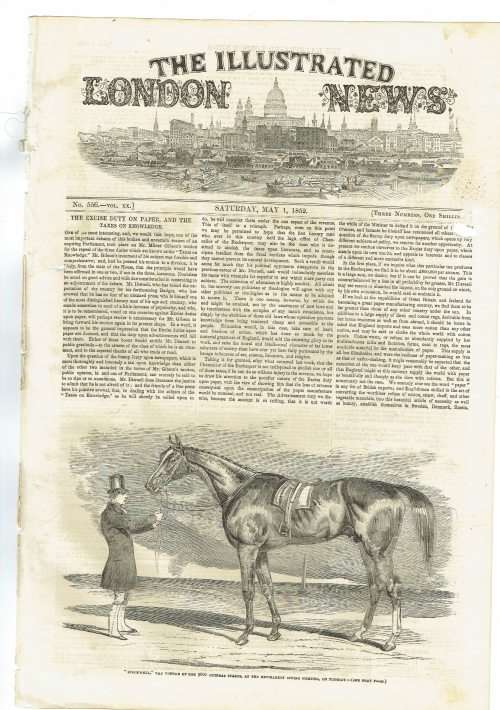 Illustrated London News. 100 loose leaves illustrated with superb original wood-engravings. 1850s