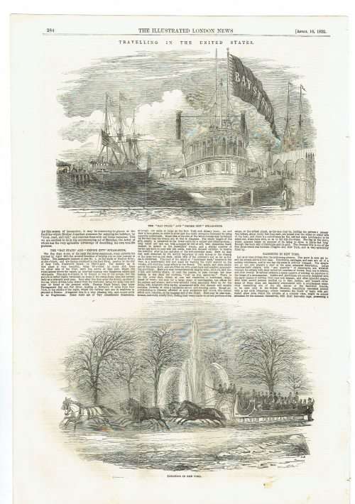 Illustrated London News. 100 loose leaves illustrated with superb original wood-engravings. 1850s