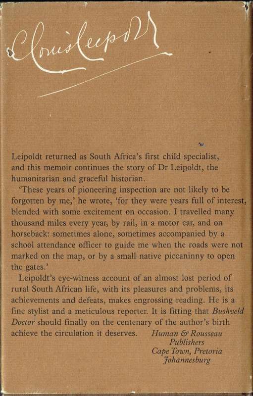 C Louis Leipoldt, Bushveld Doctor