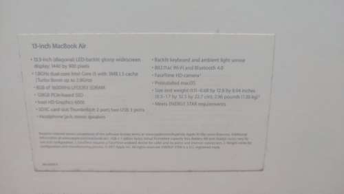 MacBook air 13 inch 2017