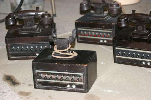 4 Bakalite antique phones ONE JOB LOT lots of pics