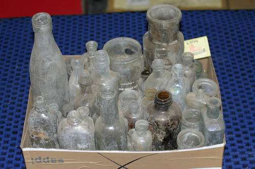 job lot of antique bottles on offer