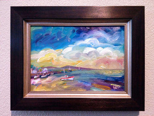 Original R. Pienaar Oil on Board. "Harbourscape 1"