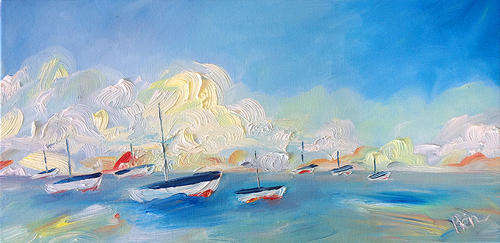 Original Seascape by R. Pienaar! Big 600x300 Oil on Canvas.