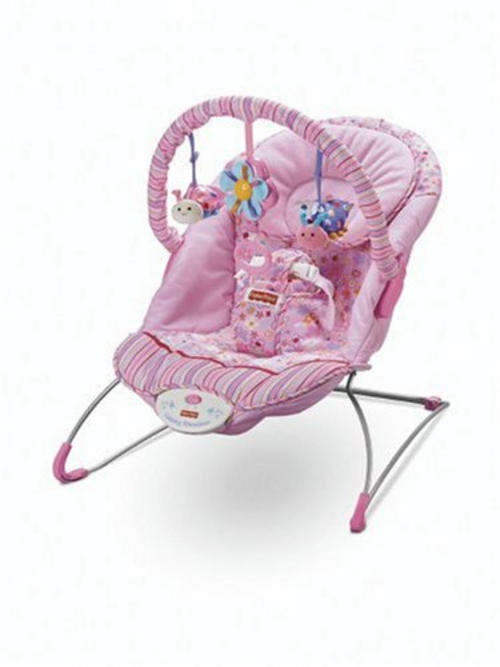 Pink Fisher-Price baby bouncer