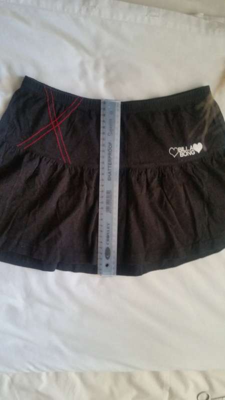 Flared Billabong Black Mini-Skirt