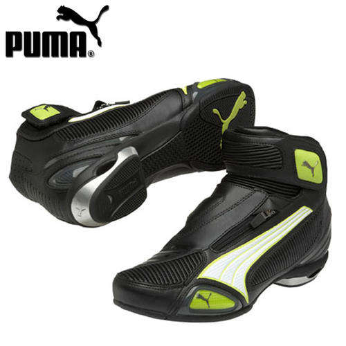 Puma Flat v2 Boots - Black/White/Lime - Size 43
