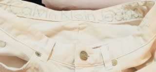 Calvin Klein Cream straight leg jeans Size: 36