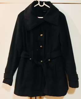 Black melton military inspired jacket by Exact size: 14