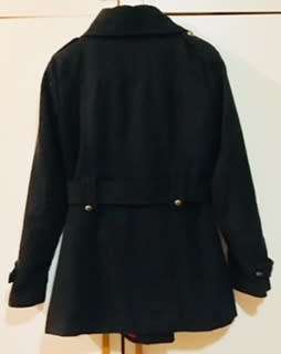 Black melton military inspired jacket by Exact size: 14