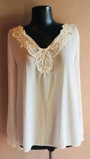 Cream tunic top size: 12