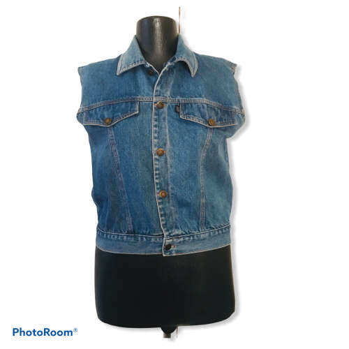 Vintage Denim Waist Coat Size: 12/36