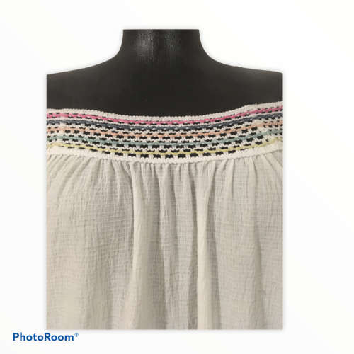 Cream off-shoulder dress Size: M