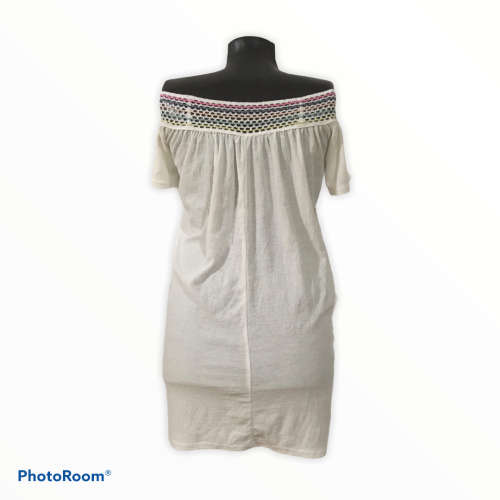 Cream off-shoulder dress Size: M