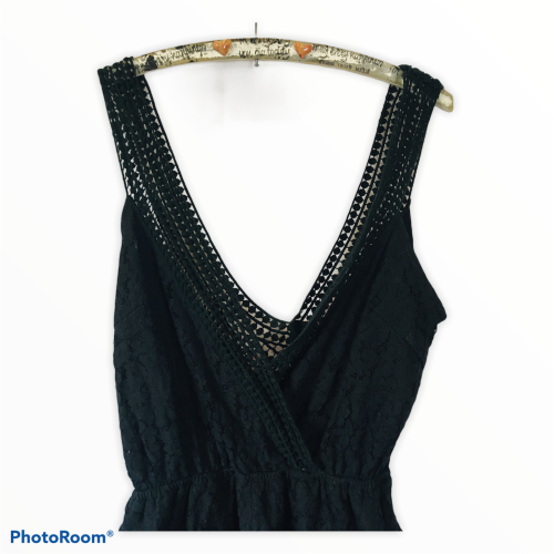 Selfservice Black Lace Romper Size: 10/34
