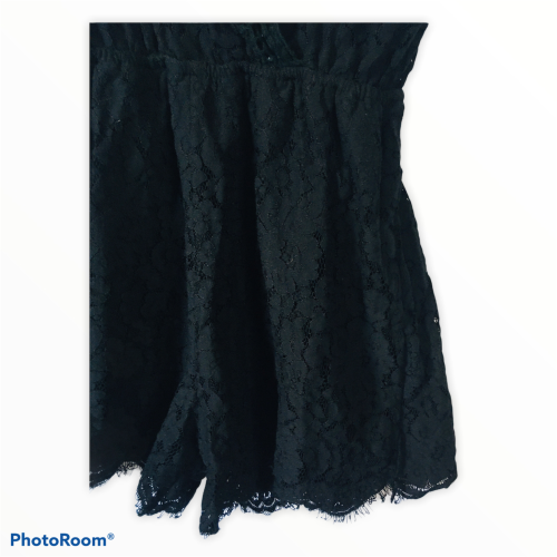 Selfservice Black Lace Romper Size: 10/34