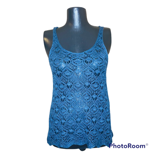 Blue crochet top Size: M/L