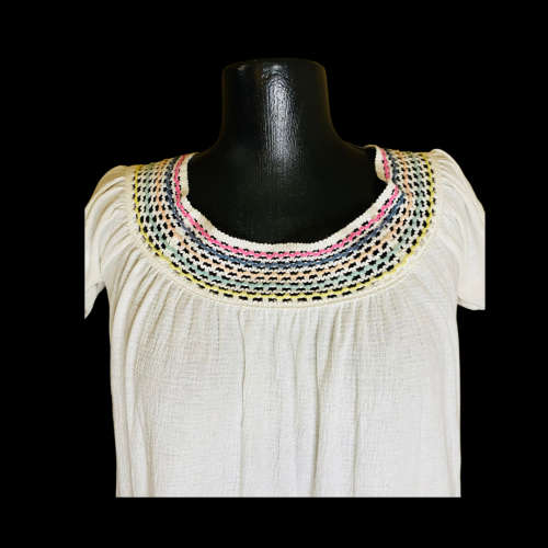 Cream off-shoulder dress Size: M