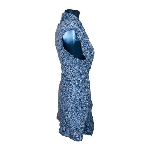 Blue and Grey Knit Cardigan Size: S