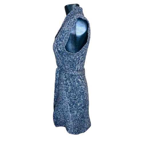 Blue and Grey Knit Cardigan Size: S