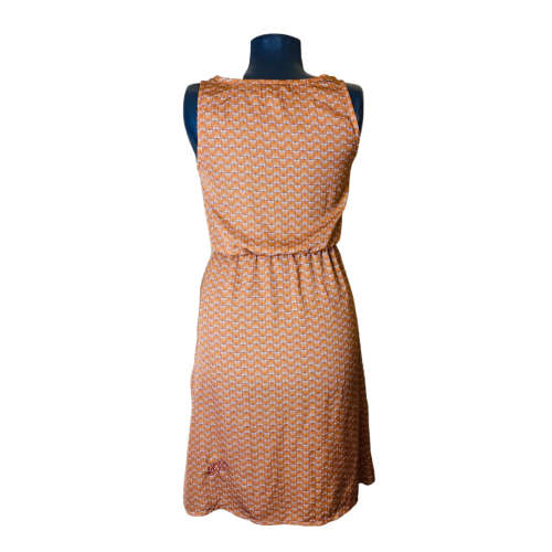 Non-European Orange print dress size: 32
