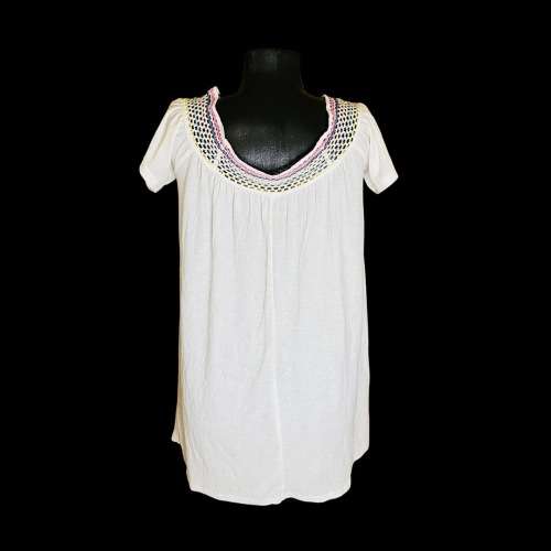 Cream off-shoulder dress Size: M