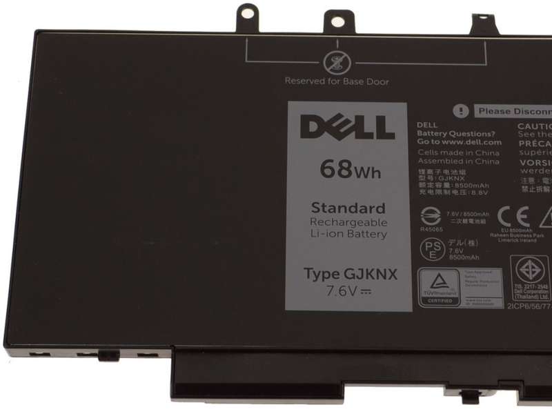 Genuine Dell Latitude 5480, 5580, Precision 15-3520, GJKNX, GD1JP, 7.6V 8500mAh, 68Wh  Origina...