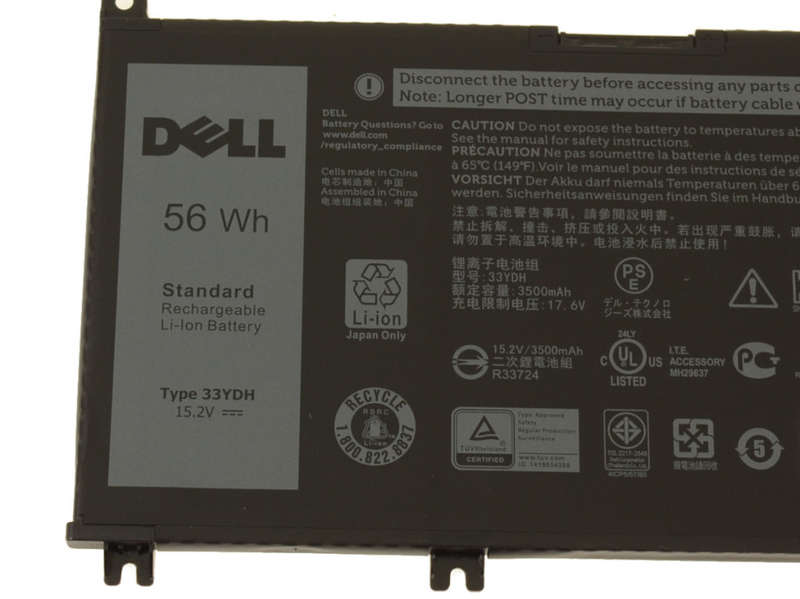 Dell OEM Original Laptop Battery for the Dell Inspiron 7778 & 7779 Laptops -P/N: 99NF2, W7NKD, 7FHHV