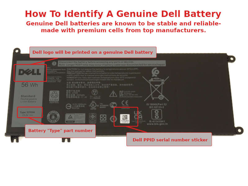 Dell OEM Original Laptop Battery for the Dell Inspiron 7778 & 7779 Laptops -P/N: 99NF2, W7NKD, 7FHHV