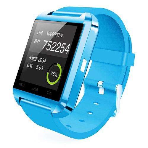Smart Watch U80 with Bluetooth for Android and iPhone - BLUE_____________###Courier from R99###