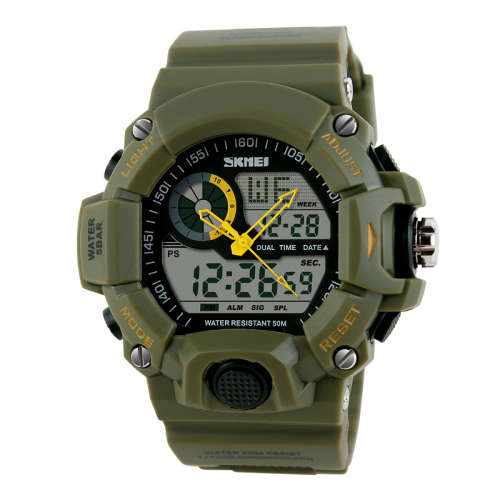 Mens Military Sport Watch - Analog and Digital Waterproof - GREEN ___________###Courier from R99###