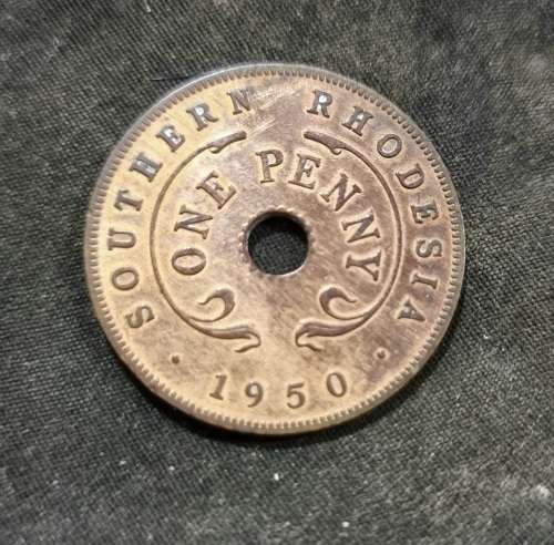 1950 Southern Rhodesian Penny