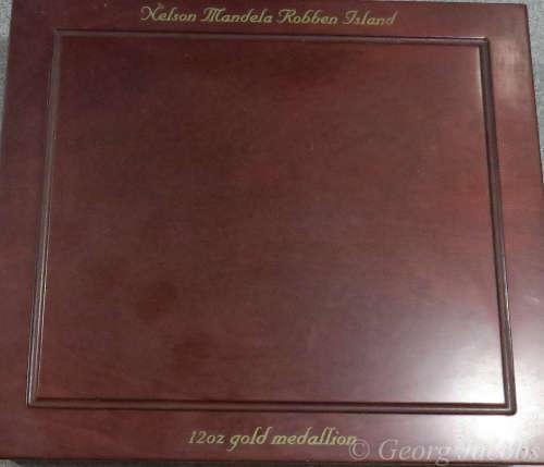 12 Ounce Solid Gold Mandela Robben Island Medallion Start @ R1 !!!
